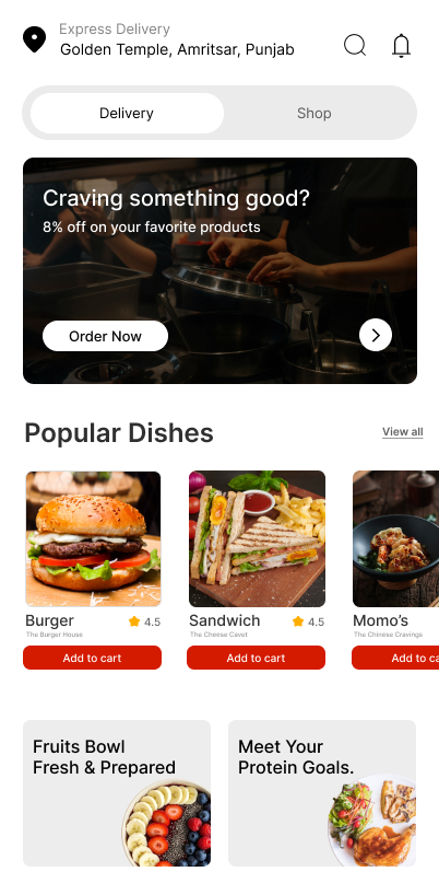 Food Delivery Web App